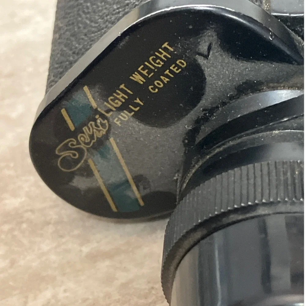 Vintage Sears 7x35 Light Weight Binoculars Fully Coated 393ft at 1000yds Black